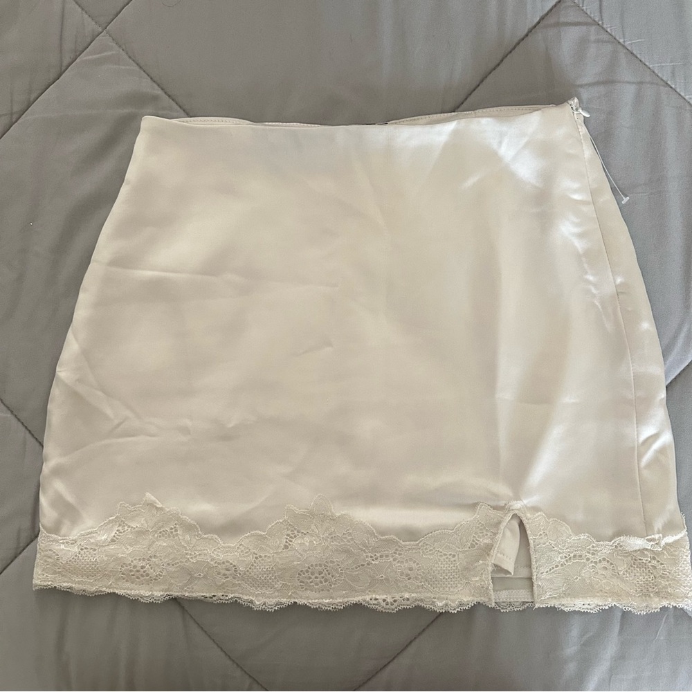 Pacsun Satin Lace Mini Skirt